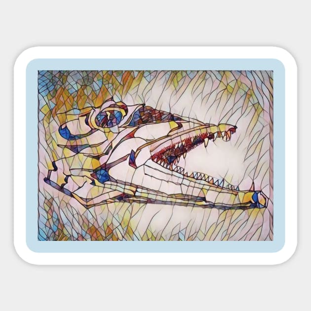 Barracuda in the Abstract Sea Sticker by Matt Starr Fine Art